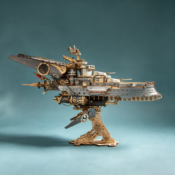 HowCat Space Warship 3D Wooden Puzzle [PRE-ORDER]