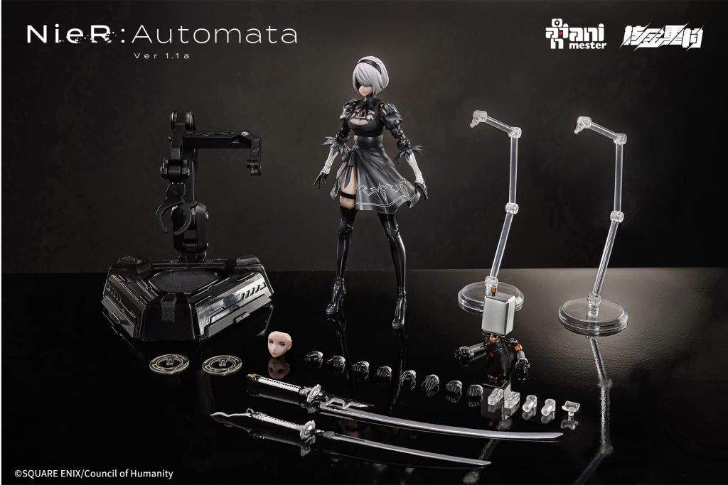 Animaster & 核金重构 - 1/9 NieR:Automata Figma 2B Soft Rubber Appearance Action Figures [PRE-ORDER]