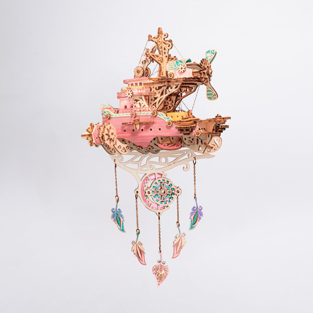 HowCat Dudu Masterpiece Fantasy Spaceship 3d Wooden Puzzle