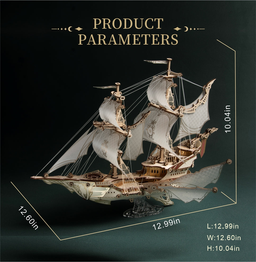 HowCat Fantasy Ship 3d Wooden Puzzle – MetaLife