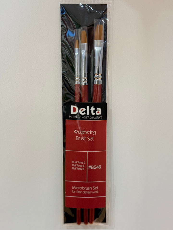 Delta Hobby Paint Brushes - Weathering Brush Set BS46