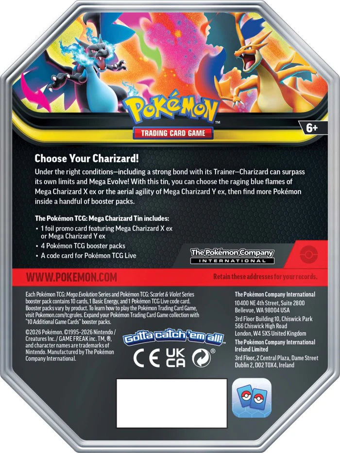 Pokemon TCG - Mega Evolution Mega Charizard Tin [PRE-ORDER]
