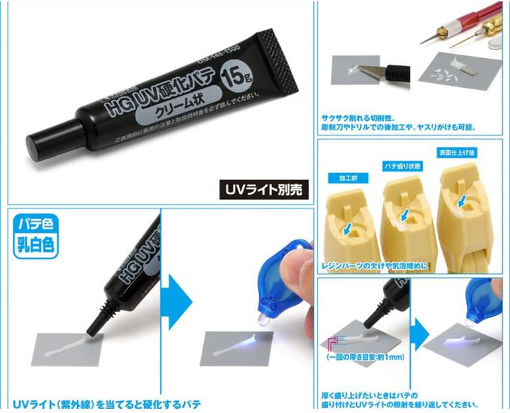 MR HOBBY - GSI Creos Mr. UV Curing Clear Putty P130 10g
