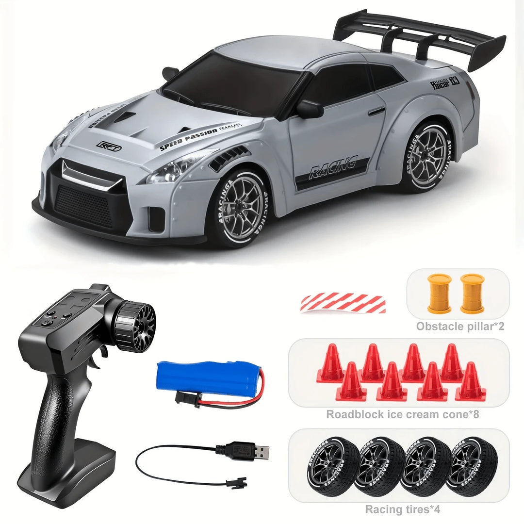 Remote Control Drifting Car - 1:24 Multicolored RC Car With LED Lights