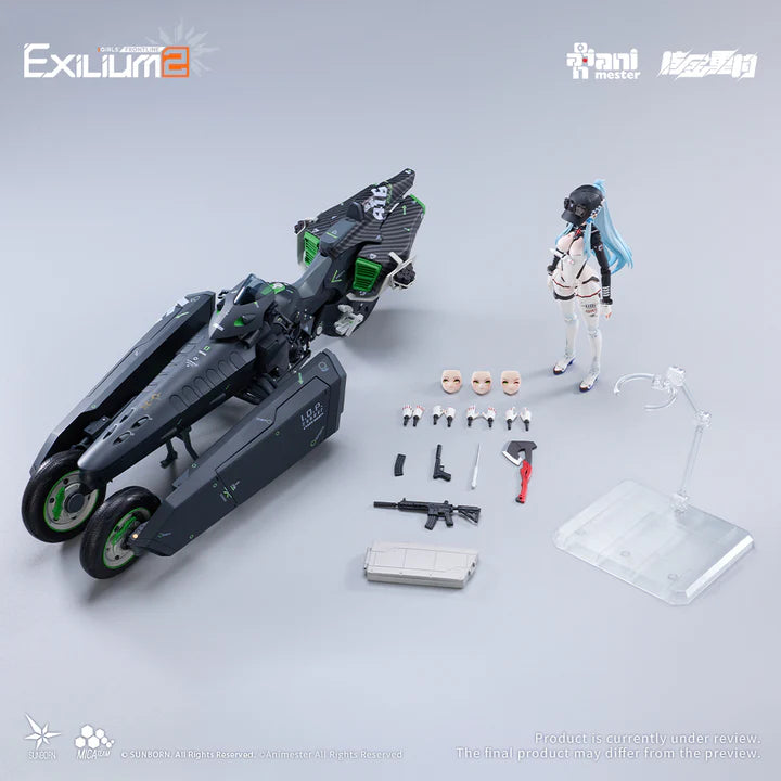 Animaster & 核金重构 - 1/12 Girls' Frontline 2 Klukai + Motorcycle (Model Kit) Set Of 2 [PRE-ORDER]