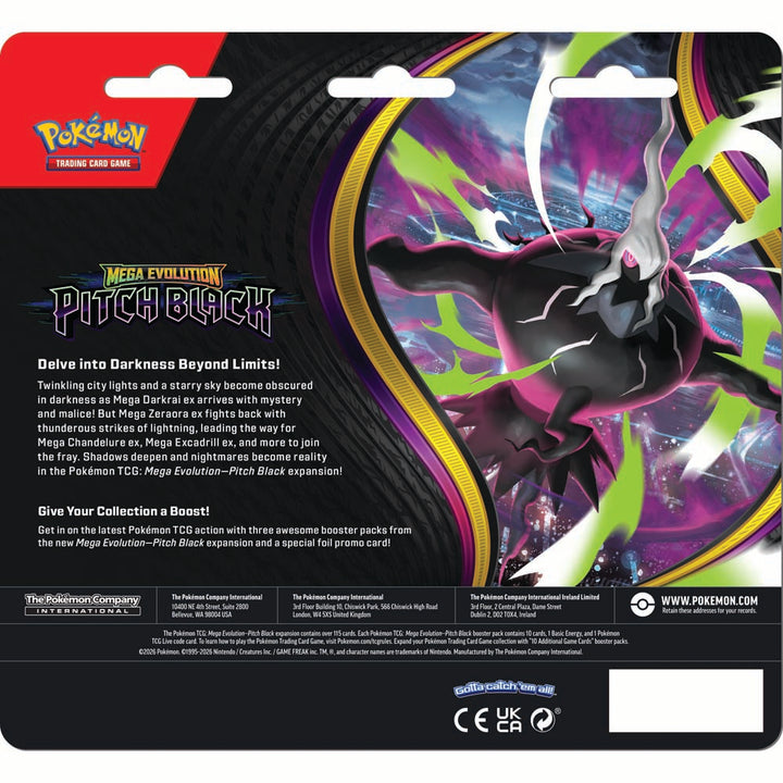 Pokemon TCG - Mega Evolution Pitch Black 3-Booster Blister [PRE-ORDER]