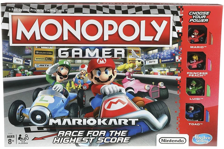Monopoly - Gamer Mario Kart Race for highest score Board Game