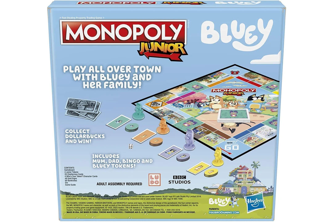 Monopoly - Junior Edition Board Game Bluey