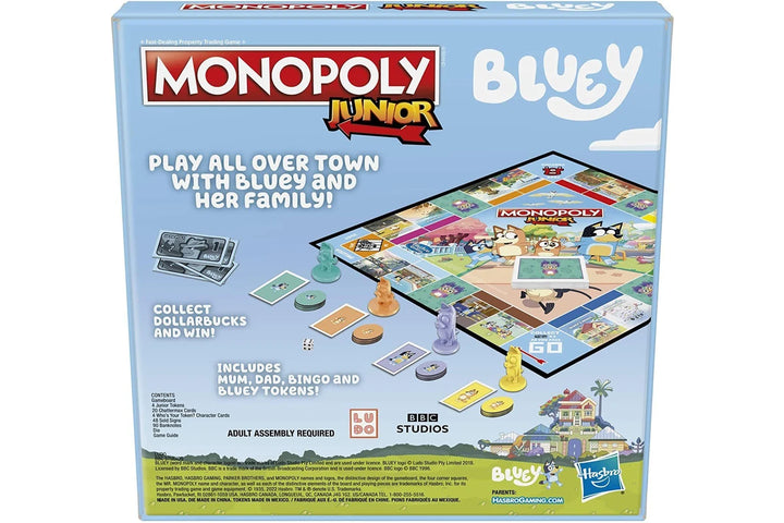 Monopoly - Junior Edition Board Game Bluey