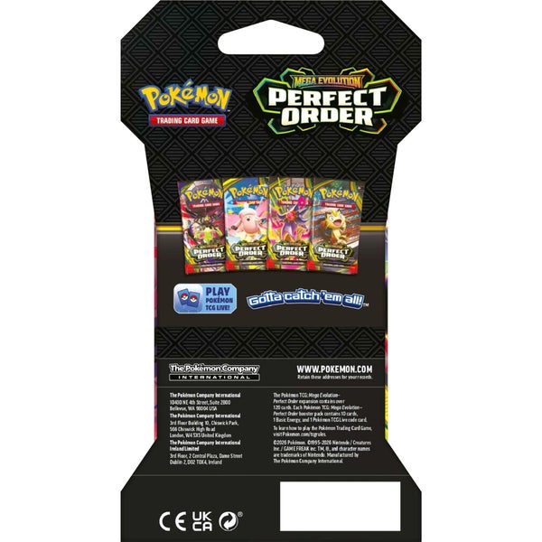 Pokemon TCG - Mega Evolution 3 Perfect Order Booster Hanger Pack Assorted