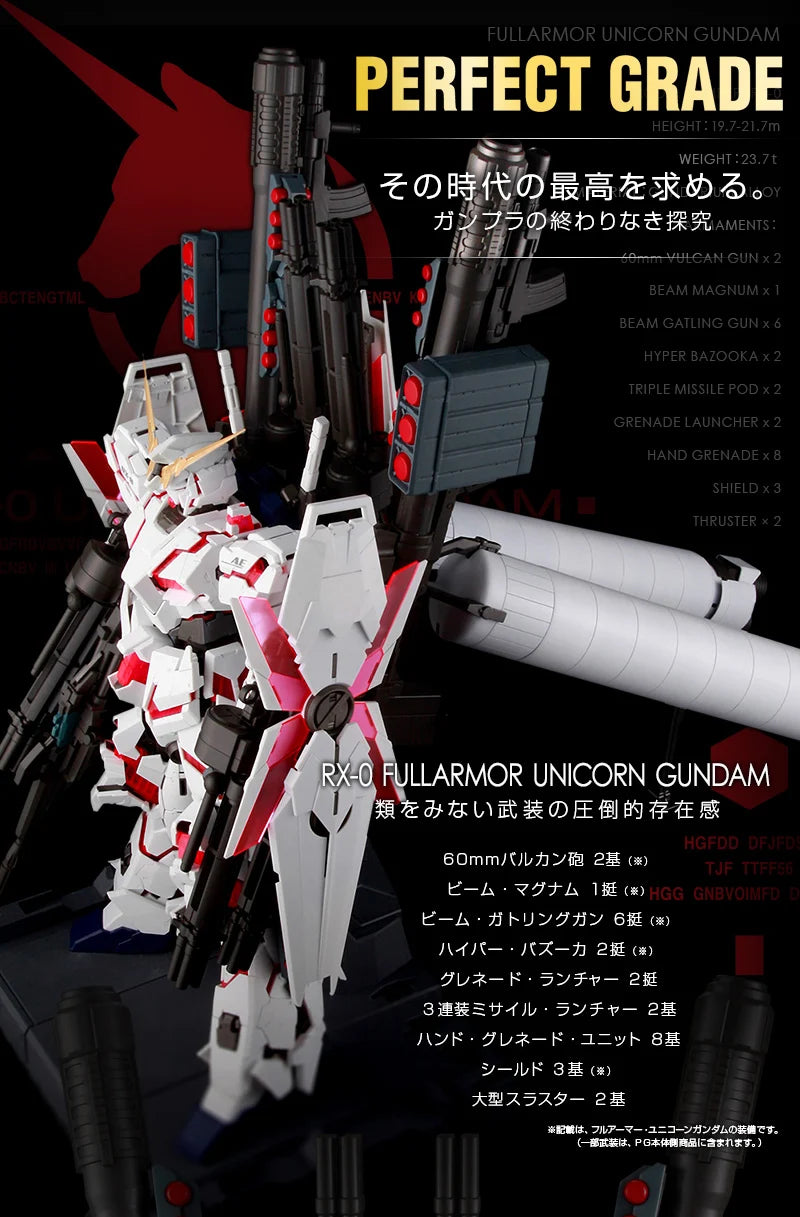 GUNDAM - P-Bandai: PG 1/60 Unicorn Gundam Full Armor Equipment Set [PRE-ORDER]