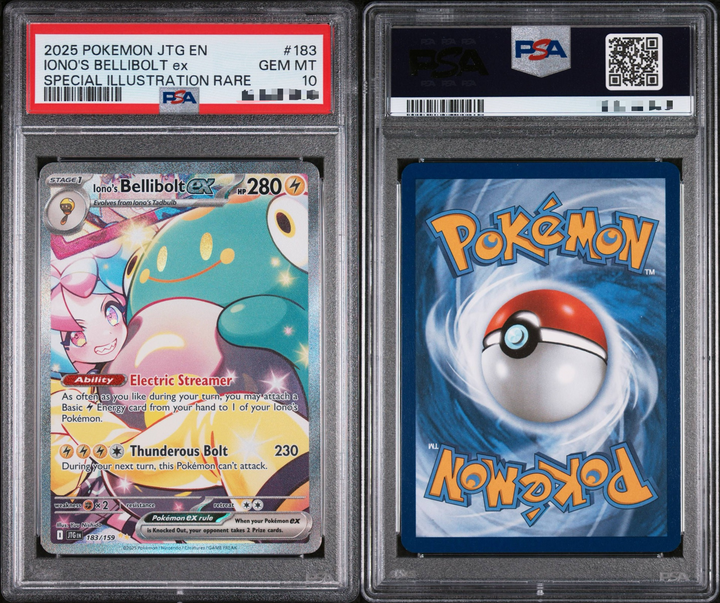 Pokemon TCG - JTG EN-JOURNEY TOGETHER #183 IONO'S BELLIBOLT EX (PSA 10)