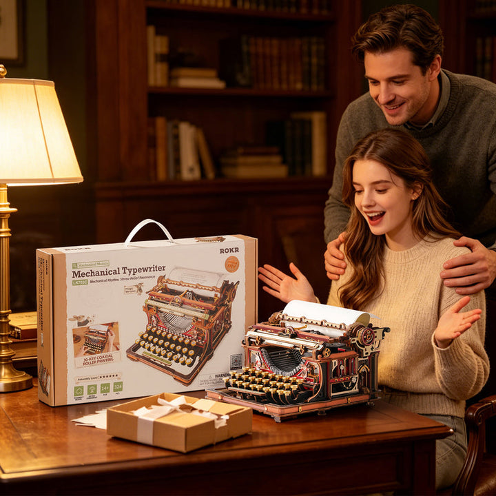 ROKR Mechanical Typewriter Wooden 3D Puzzle LK703C (Magic Version) [PRE-ORDER]