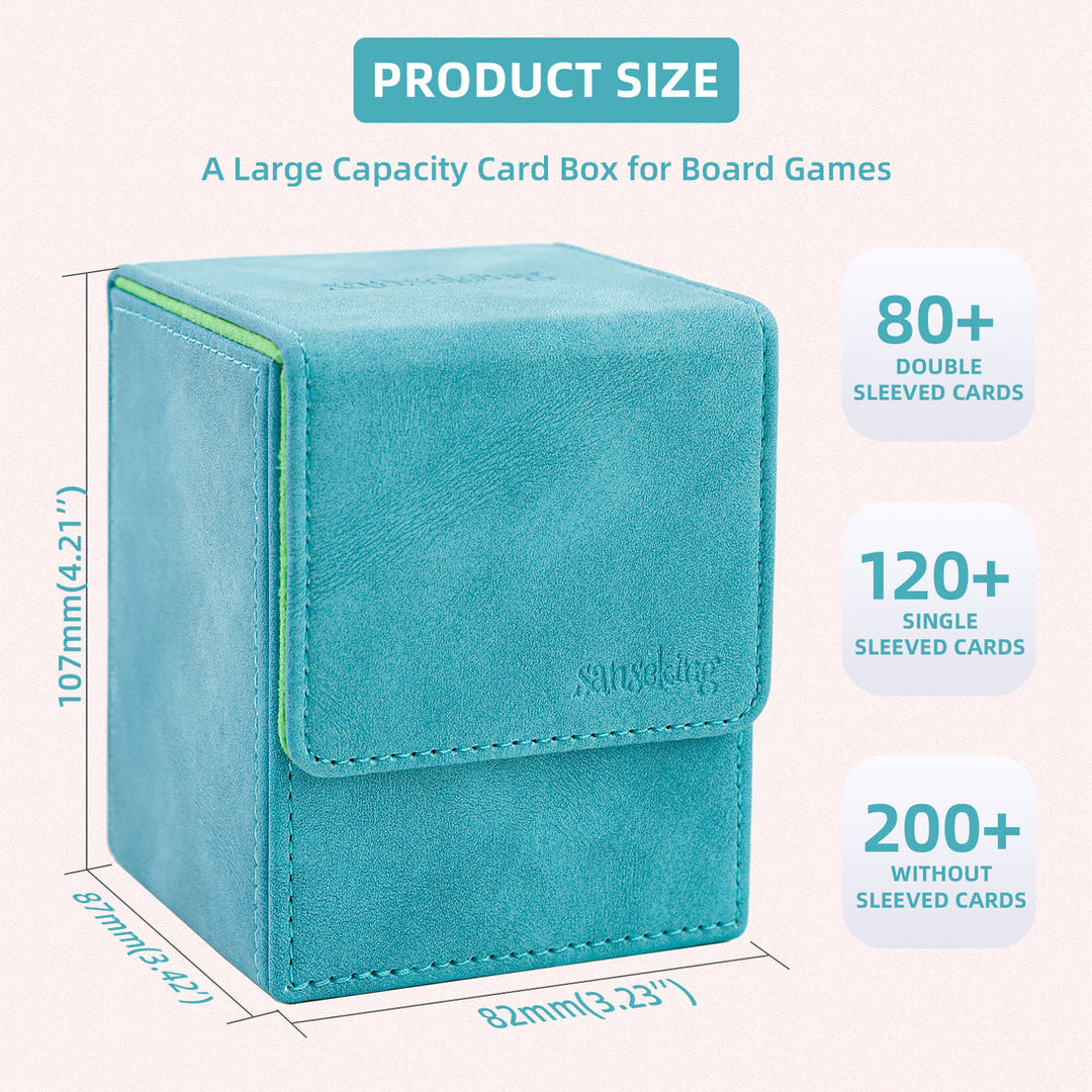 Sanseking - PU Deck Box for TCG (Vertical,Cyan)