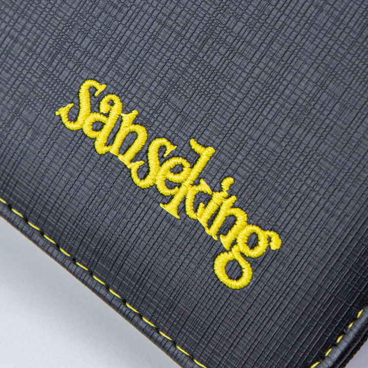 Sanseking - Black Grid 9 Pocket PU Binder with Waffle Pages