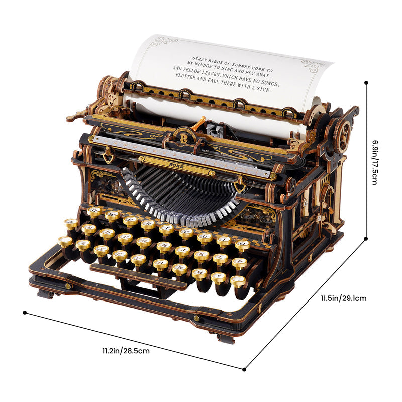 ROKR  Mechanical Typewriter Wooden 3D Puzzle LK703B (Classic Version) [PRE-ORDER]