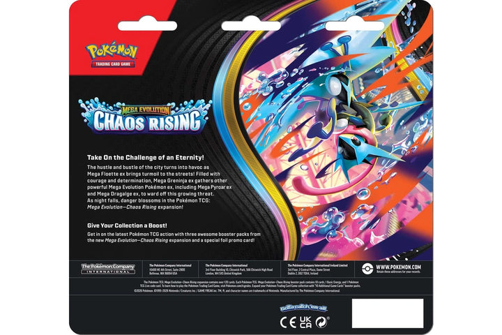 Pokemon TCG - Mega Evolution Chaos Rising 3 Booster Blister