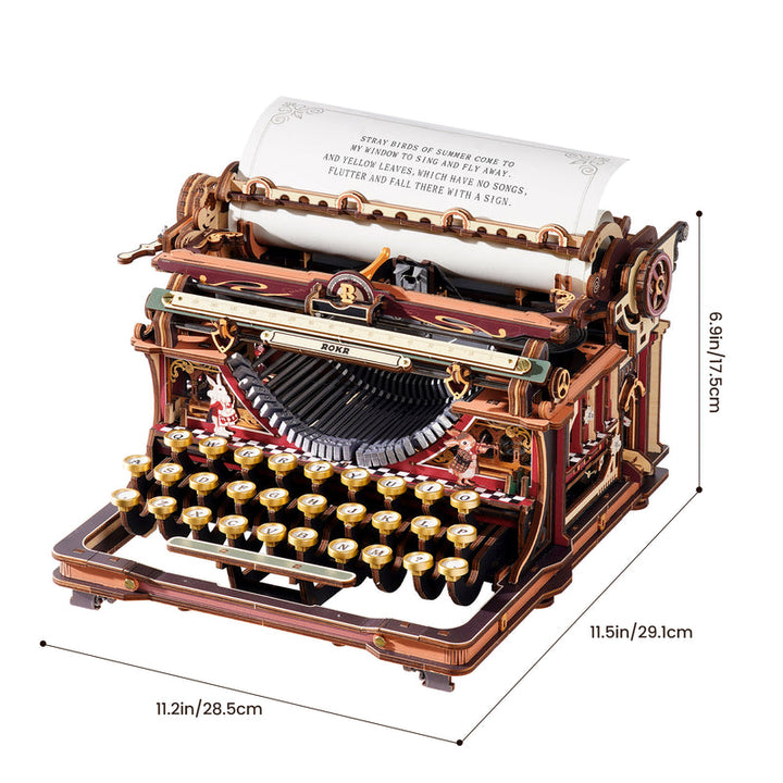 ROKR Mechanical Typewriter Wooden 3D Puzzle LK703C (Magic Version) [PRE-ORDER]