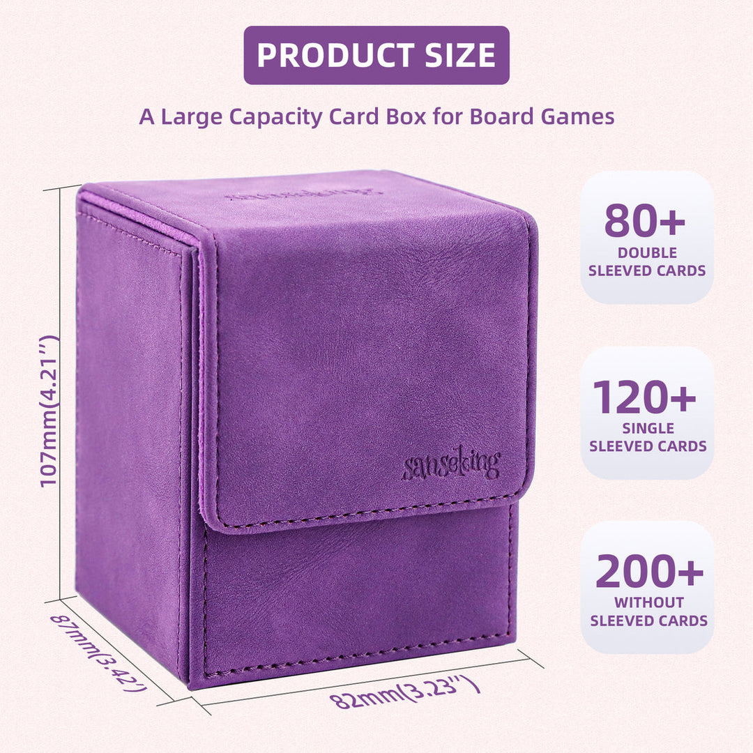 Sanseking - PU Deck Box for TCG (Vertical,Purple)