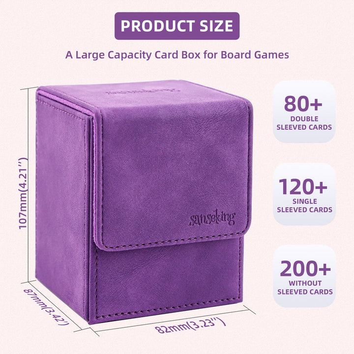 Sanseking - PU Deck Box for TCG (Vertical,Purple)