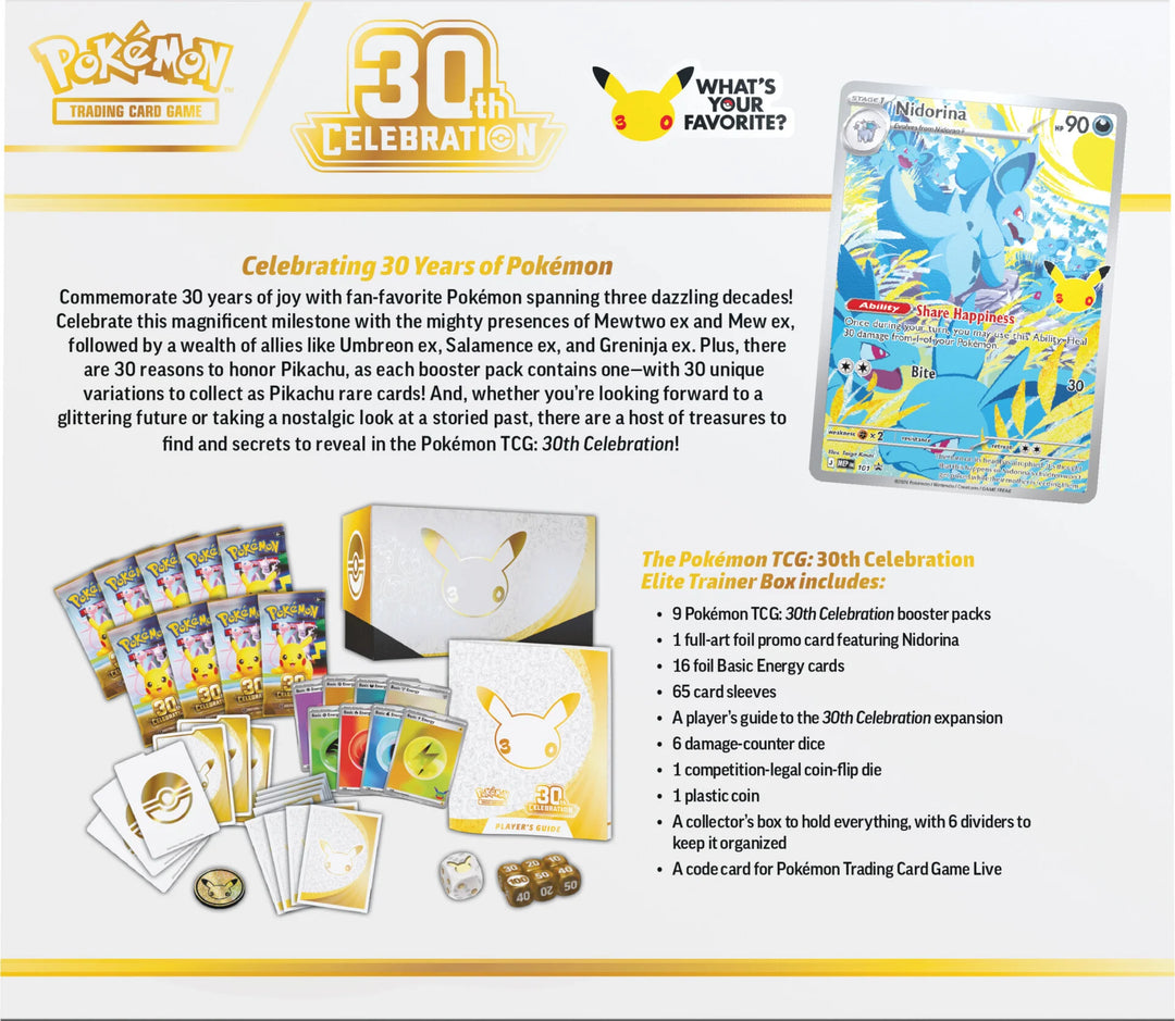 Pokemon TCG - 30th Anniversary Celebration Elite Trainer Box [PRE-ORDER]