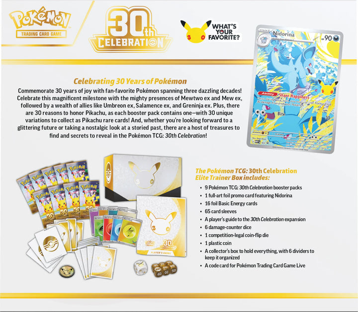 Pokemon TCG - 30th Anniversary Celebration Elite Trainer Box [PRE-ORDER]