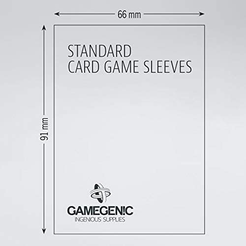 Gamegenic Matte Board Game Sleeves GRAY - Standard Size 50s 66mm x 91mm