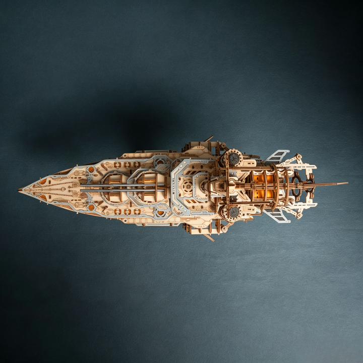 HowCat Space Warship 3D Wooden Puzzle [PRE-ORDER]
