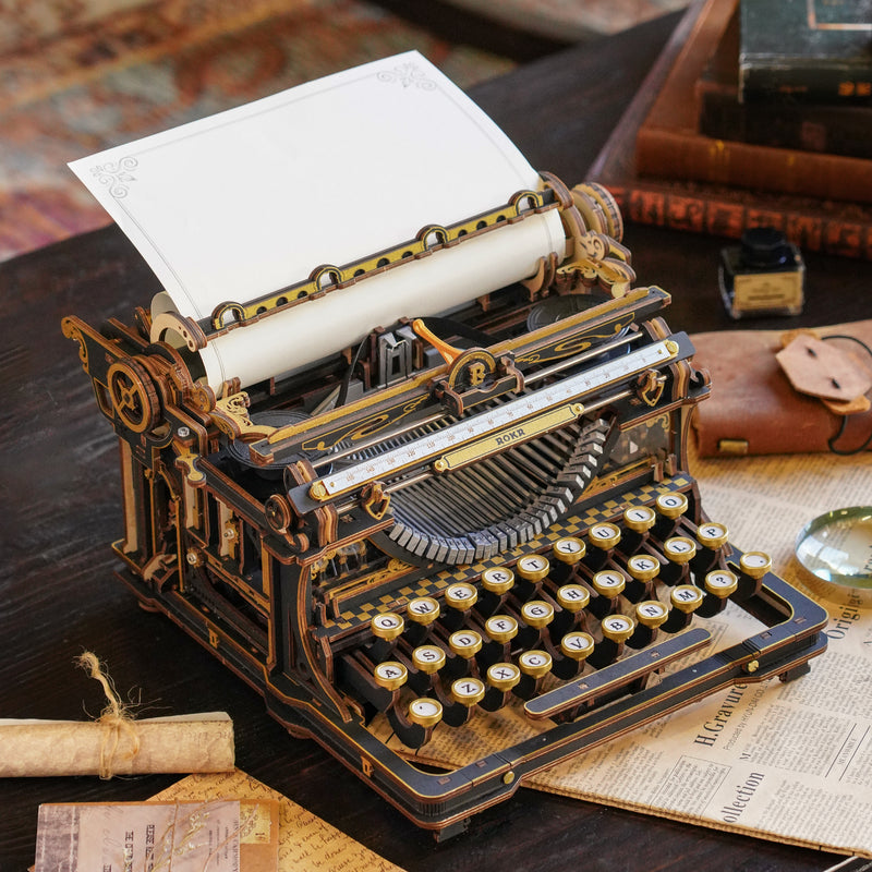 ROKR  Mechanical Typewriter Wooden 3D Puzzle LK703B (Classic Version) [PRE-ORDER]