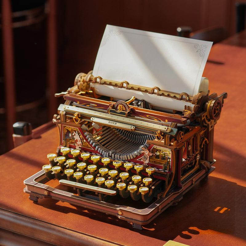 ROKR Mechanical Typewriter Wooden 3D Puzzle LK703C (Magic Version) [PRE-ORDER]