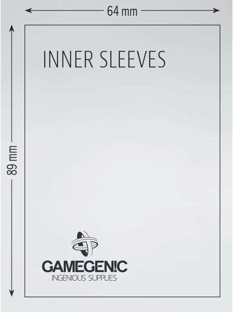 Gamegenic Inner Card Sleeves 100s 64mm x 89mm