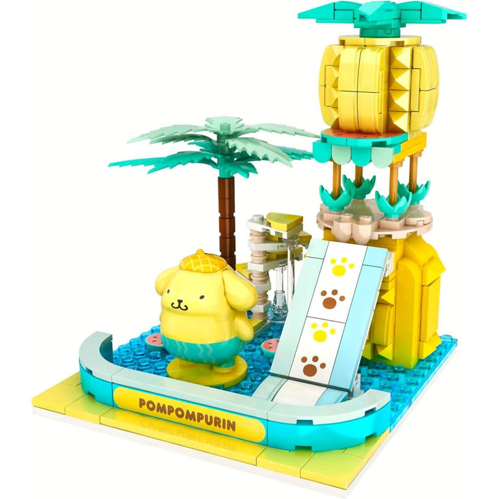 Hello Kitty - Pompompurin Summer Wunderland Theme Park Water Slide Building Blocks