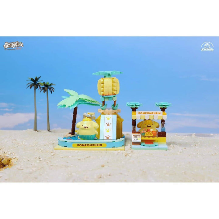 Hello Kitty - Pompompurin Summer Wunderland Theme Park Water Slide Building Blocks