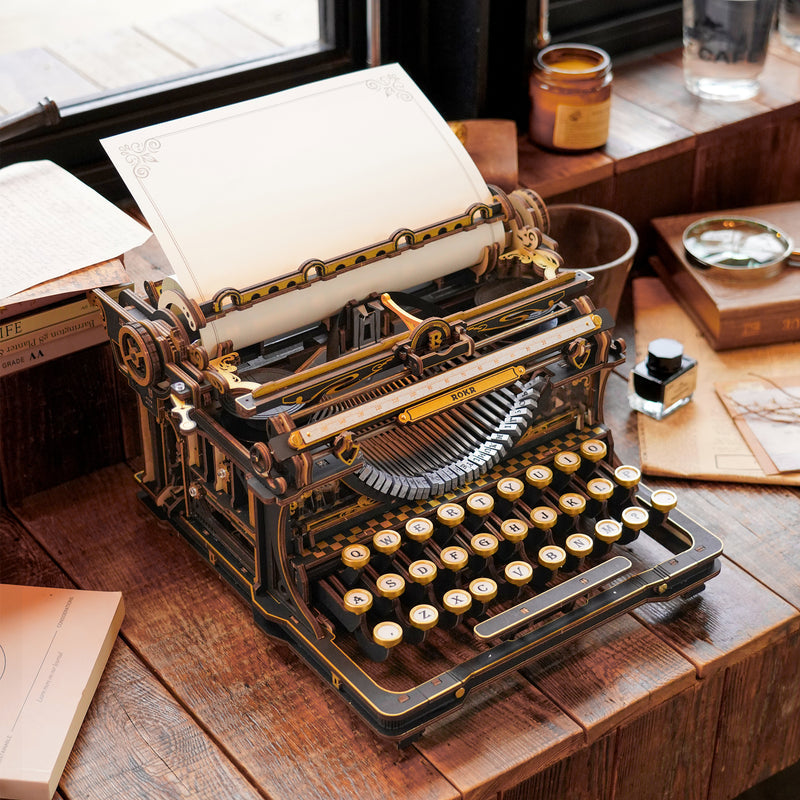 ROKR  Mechanical Typewriter Wooden 3D Puzzle LK703B (Classic Version) [PRE-ORDER]