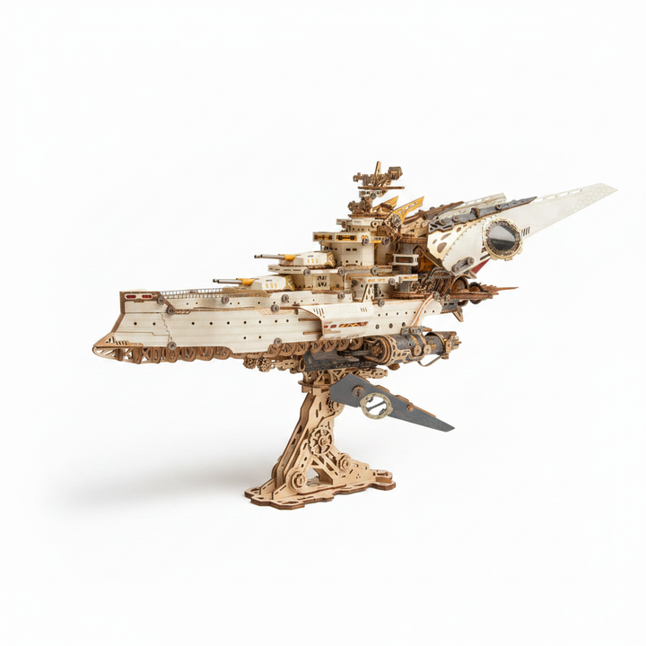 HowCat Space Warship 3D Wooden Puzzle [PRE-ORDER]