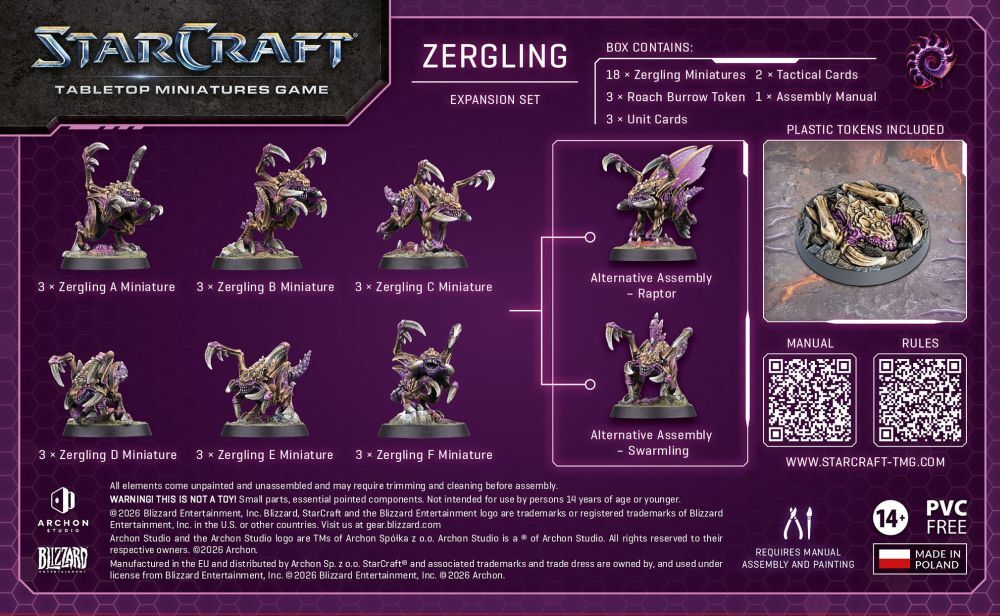Starcraft Miniatures Games: Zerg - Zergling - Expansion Set [PRE-ORDER]