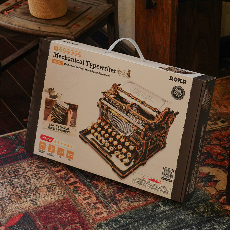 ROKR  Mechanical Typewriter Wooden 3D Puzzle LK703B (Classic Version) [PRE-ORDER]