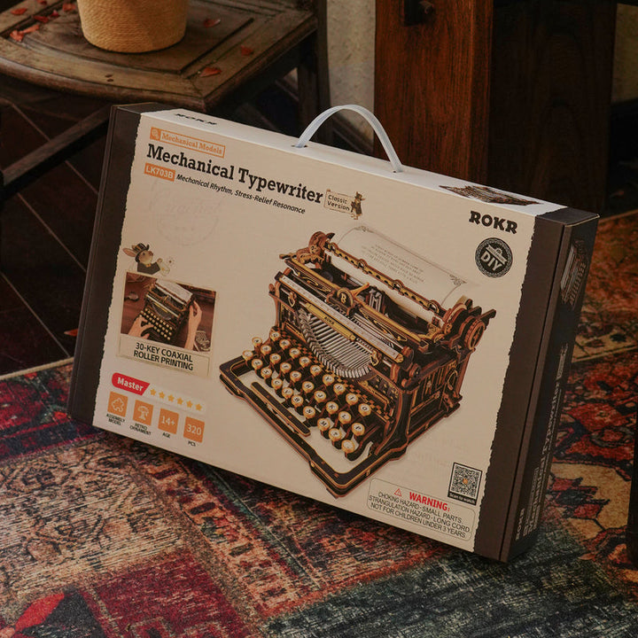 ROKR  Mechanical Typewriter Wooden 3D Puzzle LK703B (Classic Version) [PRE-ORDER]