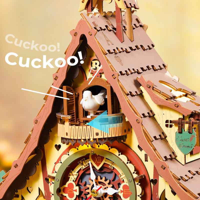 ROKR Cuckoo Clock Mechanical 3D Wooden Puzzle LC901C