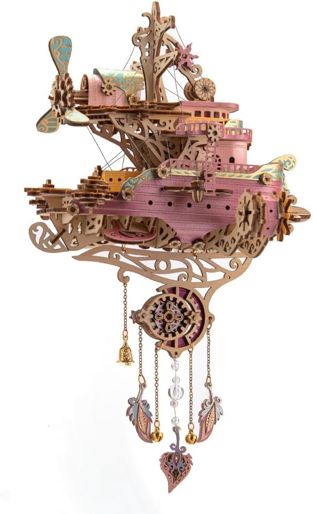 HowCat Dudu Masterpiece Fantasy Spaceship 3d Wooden Puzzle