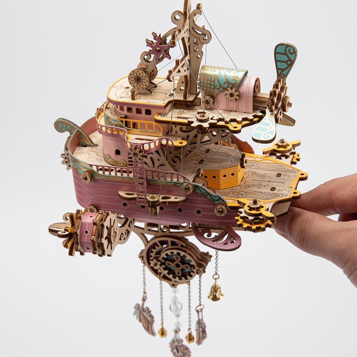 HowCat Dudu Masterpiece Fantasy Spaceship 3d Wooden Puzzle