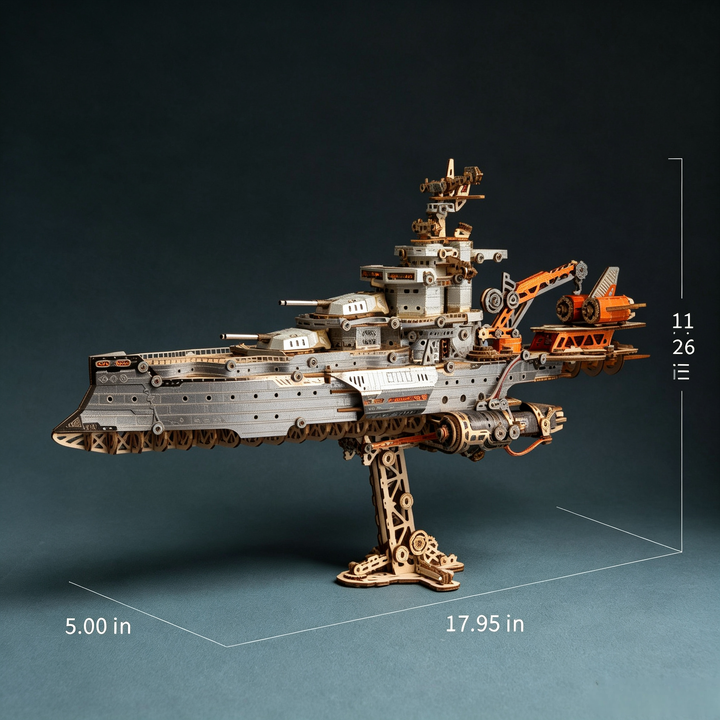 HowCat Space Warship 3D Wooden Puzzle [PRE-ORDER]