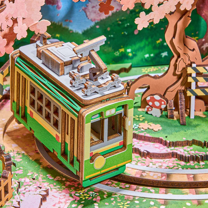 Rolife Sakura Dreamy Tour DIY Music Box 3D Wooden Puzzle AMT02