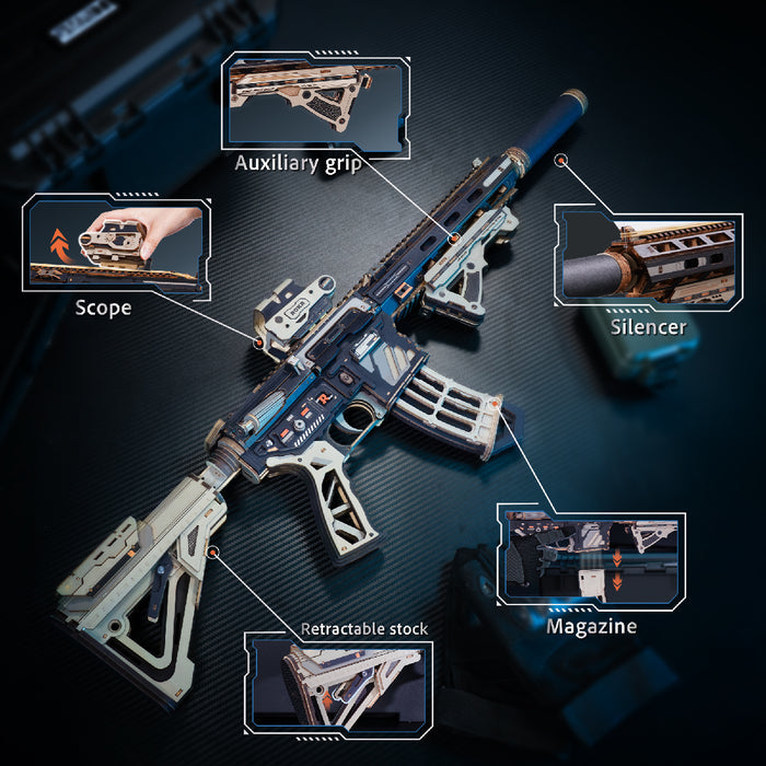 ROKR M416 Carbine 3D Wooden Puzzle LQB02
