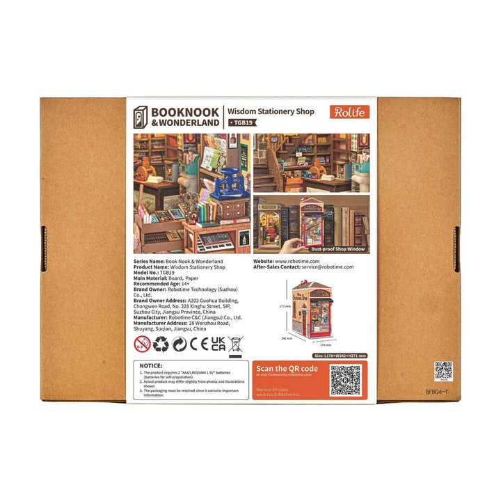 Rolife Wisdom Stationery Shop Book Nook TGB19