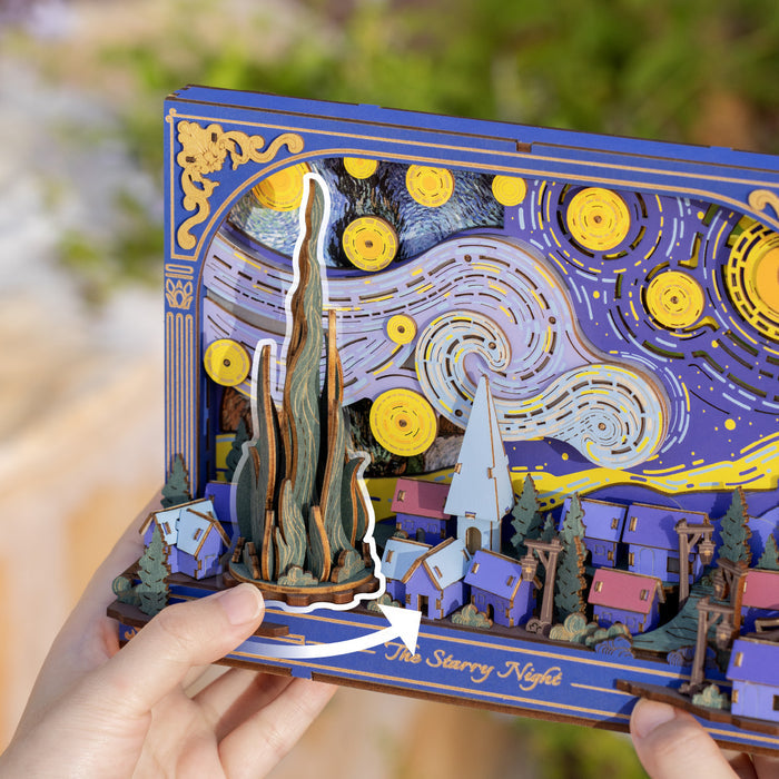 Rowood The Starry Night Wall Art 3D Wooden Puzzle TH003