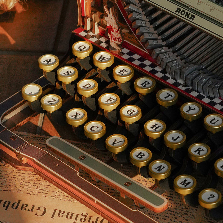 ROKR Mechanical Typewriter Wooden 3D Puzzle LK703C (Magic Version) [PRE-ORDER]