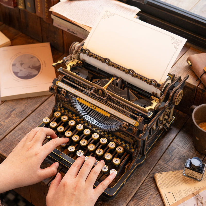 ROKR  Mechanical Typewriter Wooden 3D Puzzle LK703B (Classic Version) [PRE-ORDER]