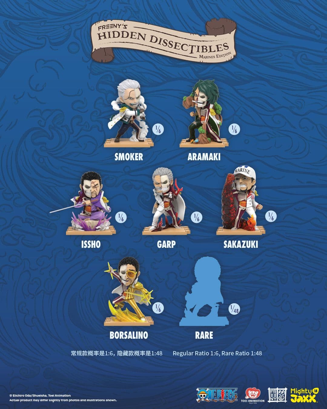Mighty Jaxx - One Piece Freeny's Hidden Dissectibles (Marines Edition) Blind Box