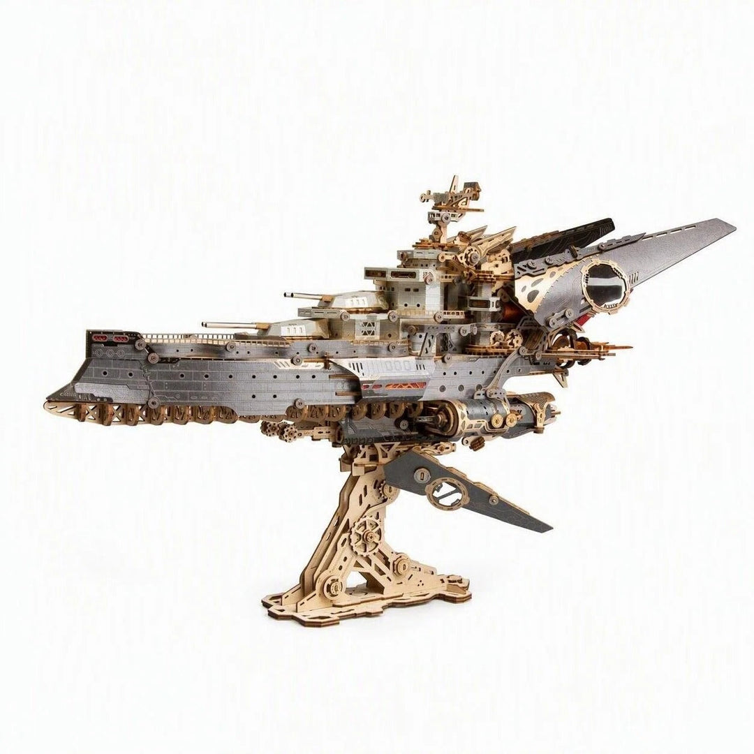 HowCat Space Warship 3D Wooden Puzzle [PRE-ORDER]